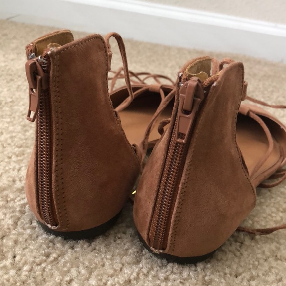 Camel Tie-Up Flats - Picture 6 of 8